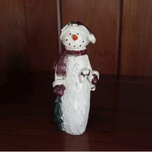 4" Rustic Country Winter Holiday Christmas Snowman Figurine